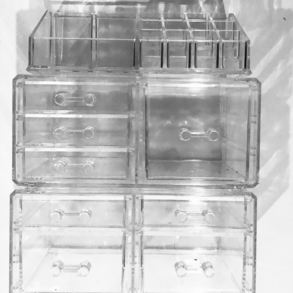 Makeup organizer 3 sets + 2 round organizers